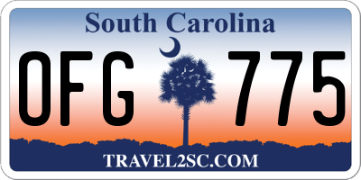 SC license plate OFG775