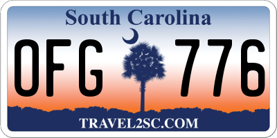 SC license plate OFG776