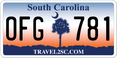 SC license plate OFG781