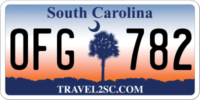 SC license plate OFG782