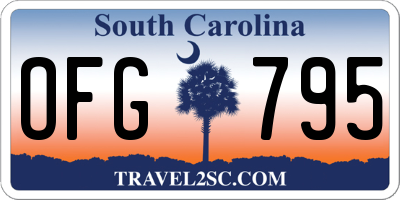 SC license plate OFG795