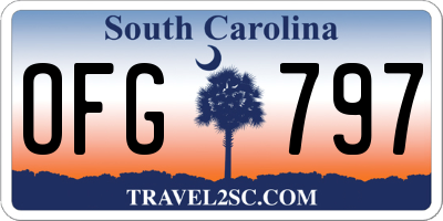 SC license plate OFG797