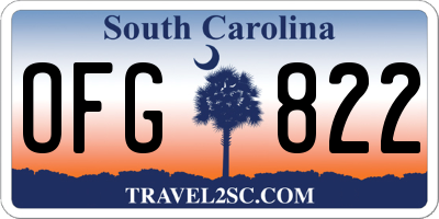 SC license plate OFG822