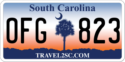 SC license plate OFG823