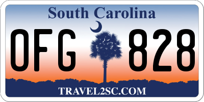 SC license plate OFG828