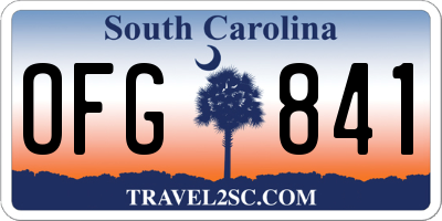 SC license plate OFG841