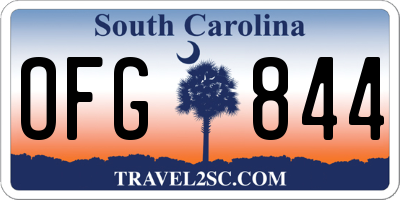 SC license plate OFG844