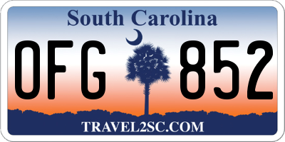 SC license plate OFG852