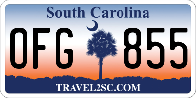 SC license plate OFG855