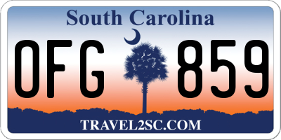 SC license plate OFG859