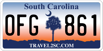 SC license plate OFG861