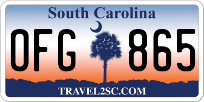 SC license plate OFG865