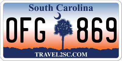 SC license plate OFG869