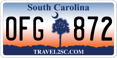 SC license plate OFG872