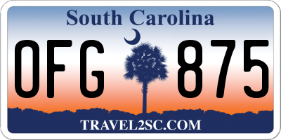 SC license plate OFG875