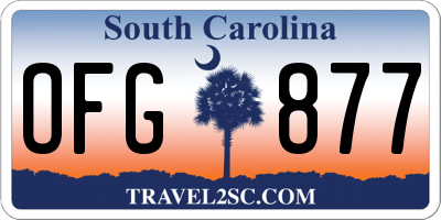 SC license plate OFG877