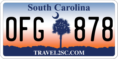 SC license plate OFG878