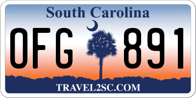 SC license plate OFG891