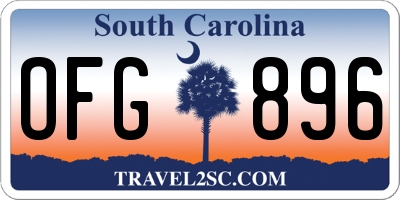SC license plate OFG896