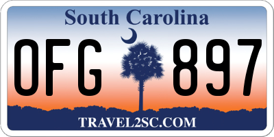 SC license plate OFG897