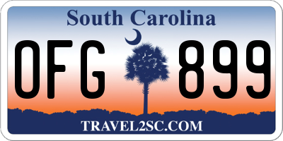 SC license plate OFG899