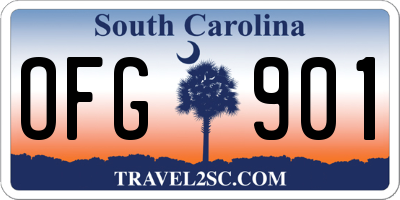 SC license plate OFG901