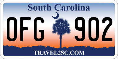 SC license plate OFG902