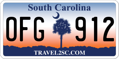 SC license plate OFG912
