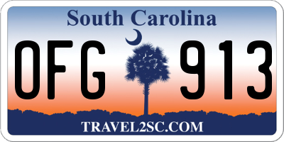 SC license plate OFG913