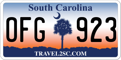 SC license plate OFG923