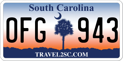 SC license plate OFG943