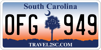 SC license plate OFG949