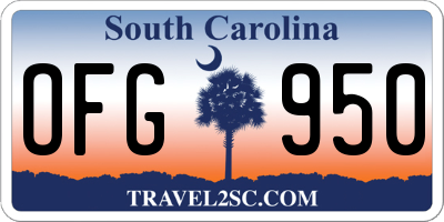 SC license plate OFG950