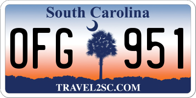 SC license plate OFG951