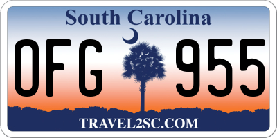 SC license plate OFG955
