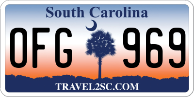 SC license plate OFG969