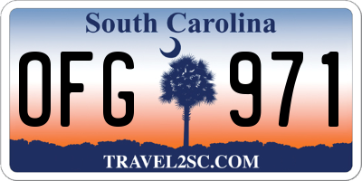 SC license plate OFG971