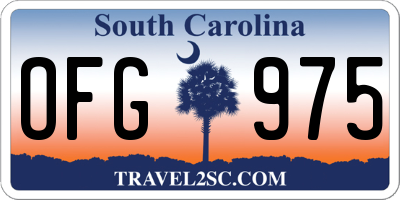 SC license plate OFG975