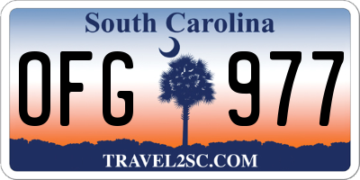 SC license plate OFG977