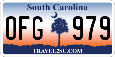 SC license plate OFG979