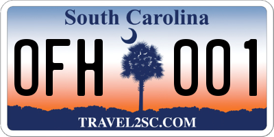 SC license plate OFH001
