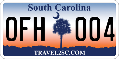 SC license plate OFH004