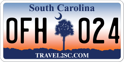 SC license plate OFH024