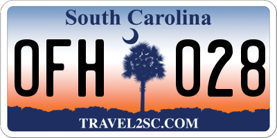 SC license plate OFH028