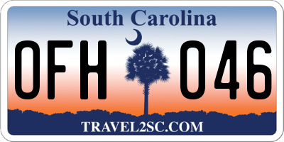 SC license plate OFH046