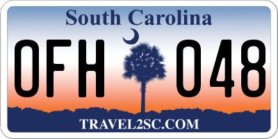 SC license plate OFH048