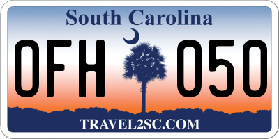 SC license plate OFH050