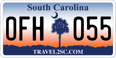 SC license plate OFH055