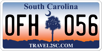 SC license plate OFH056