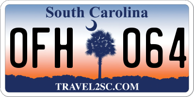 SC license plate OFH064